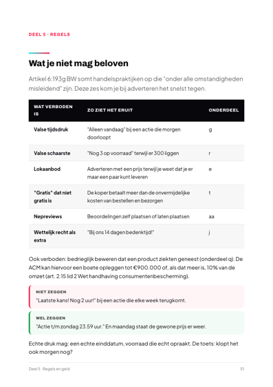 Pagina uit het boek: Wat je niet mag beloven