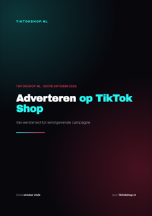 De cover van Adverteren op TikTok Shop