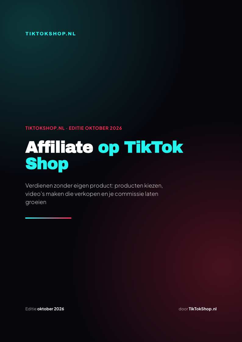 De cover van Affiliate op TikTok Shop