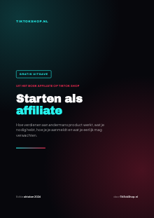De cover van de gratis uitgave Starten als affiliate