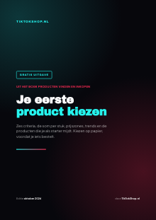 De cover van de gratis uitgave Je eerste product kiezen