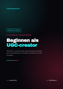De cover van de gratis uitgave Beginnen als UGC-creator